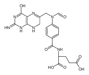 10-Formyl-7,8-dihydrofolic acid结构式