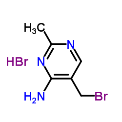 5-(溴甲基)-2-甲基嘧啶-4-胺氢溴酸盐结构式