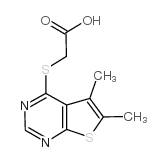 (5,6-二甲基噻吩并[2,3-d]嘧啶-4-磺酰基)-乙酸结构式