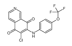 6-chloro-7-[4-(trifluoromethoxy)anilino]isoquinoline-5,8-dione Structure