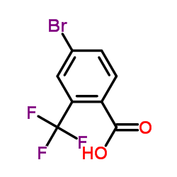 4-溴-2-(三氟甲基)苯甲酸结构式