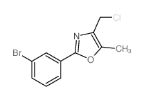 2-(3-Bromophenyl)-4-(chloromethyl)-5-methyl-1,3-oxazole Structure