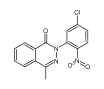 4-methyl-2-(2-nitro-5-chlorophenyl)-1,2-dihydrophthalazin-1(2H)-one结构式