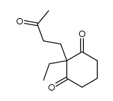 2-ethyl-2-(3-oxo-butyl)-cyclohexane-1,3-dione结构式