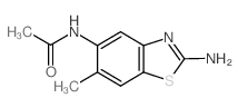 N-(2-氨基-6-甲基苯并噻唑-5-基)-乙酰胺结构式
