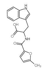 3-(1H-INDOL-3-YL)-2-[(5-METHYL-FURAN-2-CARBONYL)-AMINO]-PROPIONIC ACID结构式