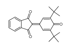 2-(3,5-di-tert-butyl-4-oxo-cyclopenta-2,5-dienyliden)-indan-1,3-dione Structure