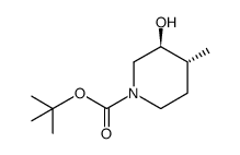 (3R,4S)-3-基-3-羟基-4-甲基哌啶-1-羧酸叔丁酯结构式