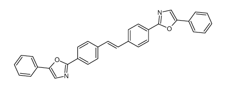 5-phenyl-2-[4-[2-[4-(5-phenyl-1,3-oxazol-2-yl)phenyl]ethenyl]phenyl]-1,3-oxazole Structure