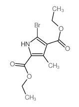 1H-Pyrrole-2,4-dicarboxylicacid, 5-bromo-3-methyl-, 2,4-diethyl ester结构式