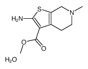 Methyl 2-amino-6-methyl-4,5,6,7-tetrahydrothieno[2,3-c]pyridine-3 -carboxylate hydrate (1:1) Structure