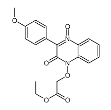ethyl 2-[3-(4-methoxyphenyl)-4-oxido-2-oxoquinoxalin-4-ium-1-yl]oxyacetate结构式