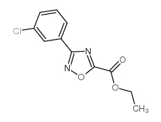 3-(3-氯-苯基)-[1,2,4]噁二唑-5-羧酸乙酯结构式
