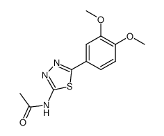 2-acetylamino-5-(3,4-dimethoxyphenyl)-1,3,4-thiadiazole结构式