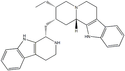 (20β)-16-[(1S)-2,3,4,9-Tetrahydro-1H-pyrido[3,4-b]indol-1-yl]-17-norcorynan structure