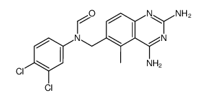 N-<(2,4-diamino-5-methyl-6-quinazolinyl)methyl>-N-(3,4-dichlorophenyl)formamide Structure