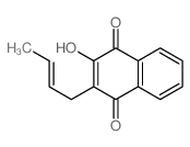 1,4-Naphthalenedione,2-(2-buten-1-yl)-3-hydroxy- Structure