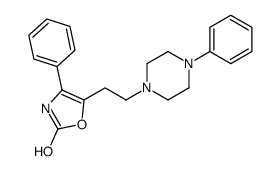 4-phenyl-5-[2-(4-phenylpiperazin-1-yl)ethyl]-3H-1,3-oxazol-2-one结构式