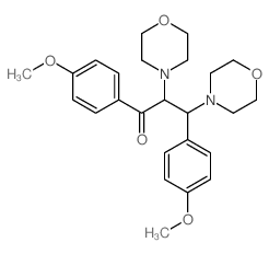 1,3-bis(4-methoxyphenyl)-2,3-dimorpholin-4-yl-propan-1-one Structure
