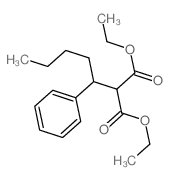 diethyl 2-(1-phenylpentyl)propanedioate结构式