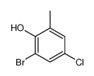 2-溴-4-氯-6-甲基苯酚结构式