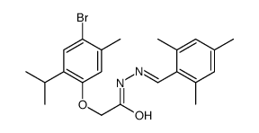 2-(4-bromo-5-methyl-2-propan-2-ylphenoxy)-N-[(E)-(2,4,6-trimethylphenyl)methylideneamino]acetamide Structure