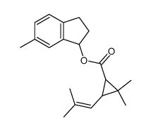 6-Methyl-1-indanyl-chrysanthemat Structure