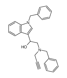 1-(1-Benzyl-1H-indol-3-yl)-2-(benzyl-prop-2-ynyl-amino)-ethanol Structure