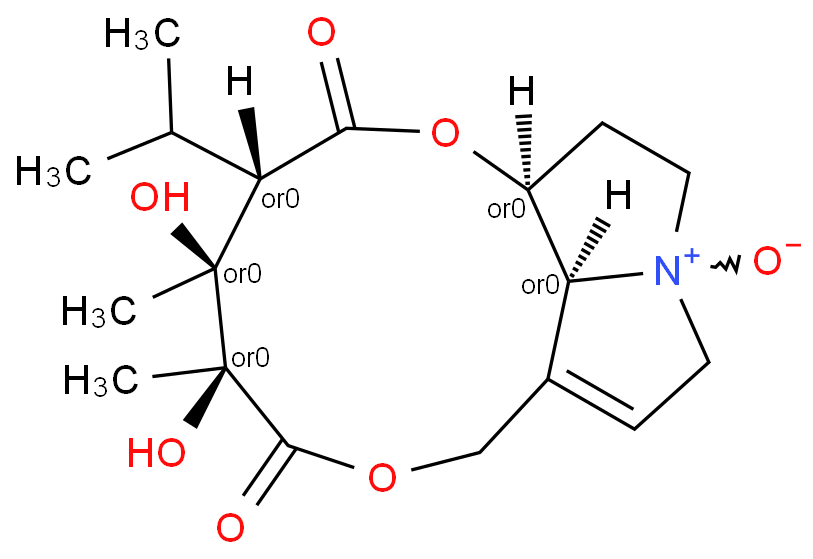 毛束草碱 N-氧化物结构式