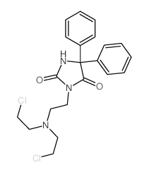 2,4-Imidazolidinedione,3-[2-[bis(2-chloroethyl)amino]ethyl]-5,5-diphenyl-结构式