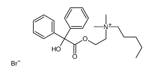 2-(2-hydroxy-2,2-diphenylacetyl)oxyethyl-dimethyl-pentylazanium,bromide结构式