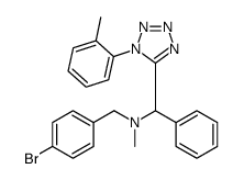 N-[(4-bromophenyl)methyl]-N-methyl-1-[1-(2-methylphenyl)tetrazol-5-yl]-1-phenylmethanamine Structure