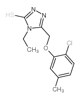 5-[(2-氯-5-甲基苯氧基)甲基]-4-乙基-4H-1,2,4-噻唑-3-硫醇结构式