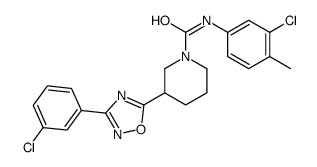 N-(3-chloro-4-methylphenyl)-3-[3-(3-chlorophenyl)-1,2,4-oxadiazol-5-yl]piperidine-1-carboxamide结构式