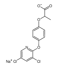 2-[4-(3,5-Dichloro-2-pyridyloxy)phenoxy]propionic acid sodium salt Structure