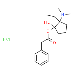 2-(dimethylamino)ethyl (+)-(1-hydroxycyclopentyl)phenylacetate hydrochloride结构式