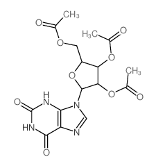 Xanthosine,2',3',5'-triacetate结构式