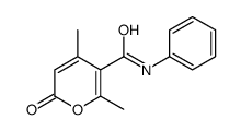 2,4-dimethyl-6-oxo-N-phenylpyran-3-carboxamide结构式