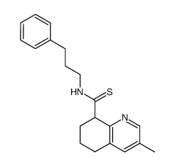 3-Methyl-5,6,7,8-tetrahydro-quinoline-8-carbothioic acid (3-phenyl-propyl)-amide Structure