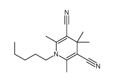 2,4,4,6-tetramethyl-1-pentylpyridine-3,5-dicarbonitrile结构式