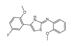 4-(5-fluoro-2-methoxyphenyl)-N-(2-methoxyphenyl)-1,3-thiazol-2-amine结构式