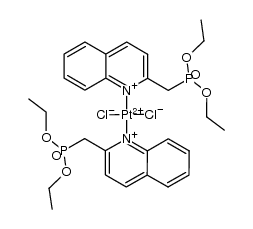 trans-Pt(diethyl 2-quinolylmethylphosphonate)2Cl2结构式