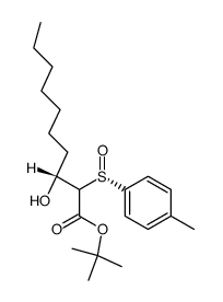 α-(p-tolylsulfinyl) β-hydroxy n-decanoate de t-butyle Structure