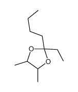 2-butyl-2-ethyl-4,5-dimethyl-1,3-dioxolane Structure