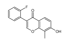 3-(2-fluorophenyl)-7-hydroxy-8-methylchromen-4-one结构式