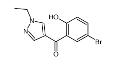 (5-溴-2-羟基苯基)(1-乙基-1H-吡唑-4-基)甲酮结构式