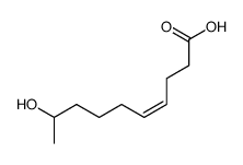 (Z)-9-hydroxydec-4-enoic acid Structure