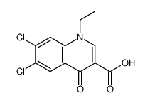 6,7-dichloro-1-ethyl-4-oxo-1,4-dihydro-quinoline-3-carboxylic acid Structure