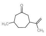 Cycloheptanone,3-methyl-6-(1-methylethenyl)-, cis- (9CI) Structure
