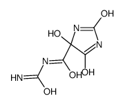 N-carbamoyl-4-hydroxy-2,5-dioxoimidazolidine-4-carboxamide结构式